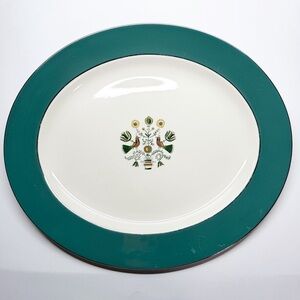 Vtg Homer Laughlin Cavalier Eggshell Persian Garden Serving Platter 15” B56N5